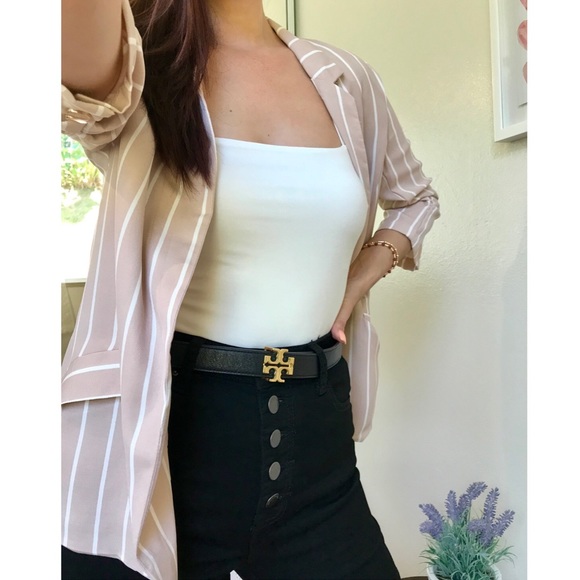 J Michele Jackets & Blazers - Aria Striped Boyfriend Blazer